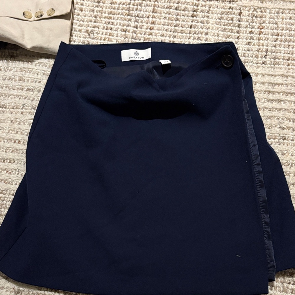 Babaton Dark Blue Pencil Skirt